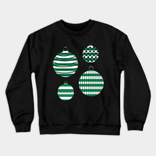 Glasgow Celtic Football Club Green and White Hooped Christmas Bauble Festive Design Crewneck Sweatshirt